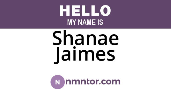 Shanae Jaimes