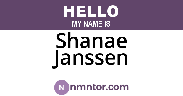 Shanae Janssen
