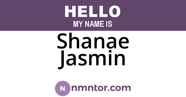 Shanae Jasmin