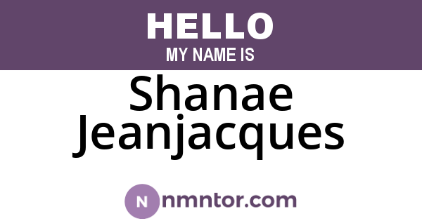 Shanae Jeanjacques