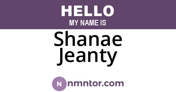 Shanae Jeanty