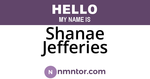 Shanae Jefferies