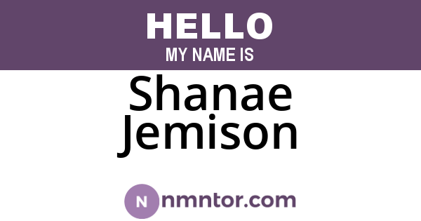 Shanae Jemison