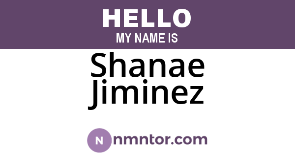 Shanae Jiminez
