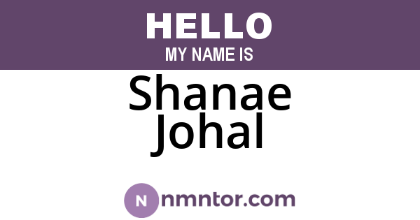 Shanae Johal