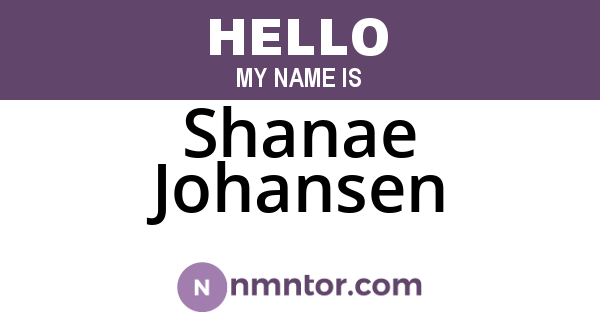 Shanae Johansen