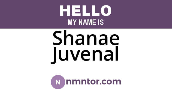 Shanae Juvenal