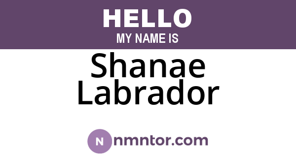 Shanae Labrador