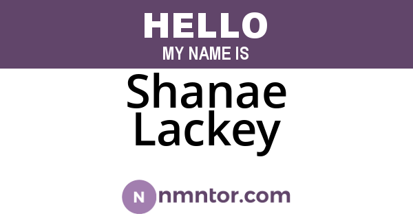 Shanae Lackey