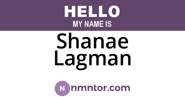 Shanae Lagman