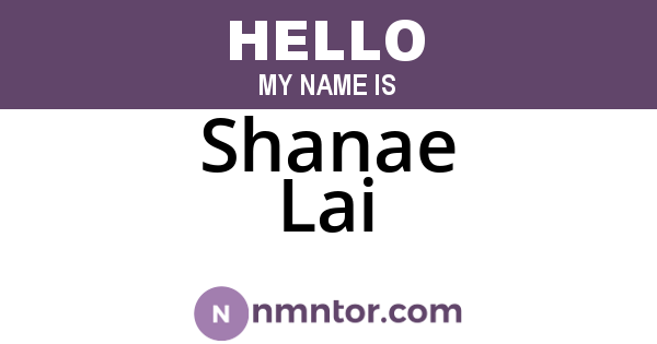 Shanae Lai