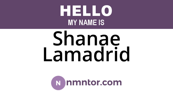Shanae Lamadrid