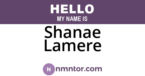 Shanae Lamere