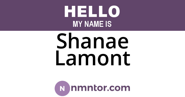 Shanae Lamont