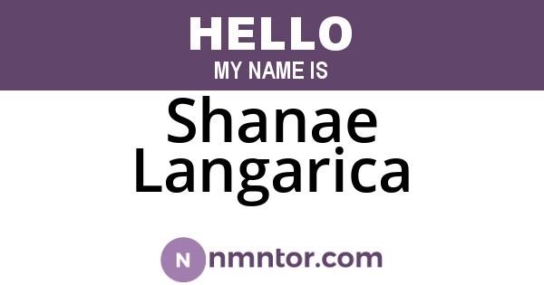 Shanae Langarica