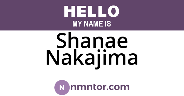 Shanae Nakajima