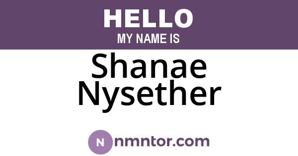 Shanae Nysether