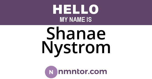 Shanae Nystrom