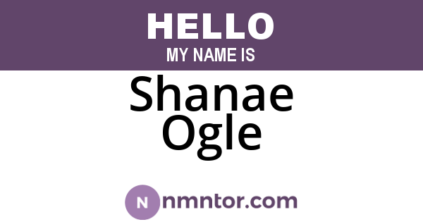 Shanae Ogle