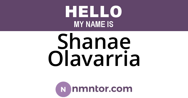Shanae Olavarria