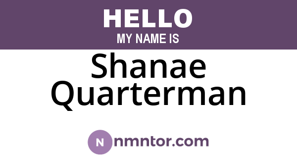 Shanae Quarterman
