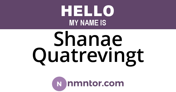 Shanae Quatrevingt