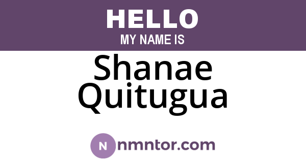 Shanae Quitugua