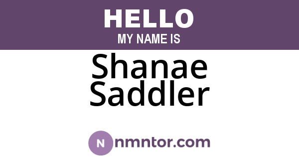 Shanae Saddler