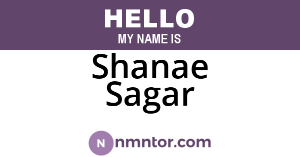 Shanae Sagar