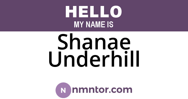 Shanae Underhill