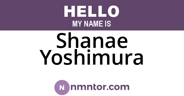 Shanae Yoshimura