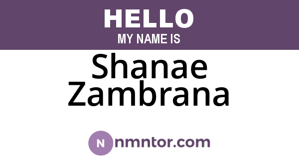 Shanae Zambrana
