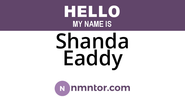Shanda Eaddy