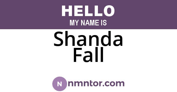 Shanda Fall