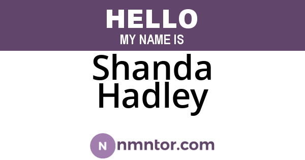 Shanda Hadley
