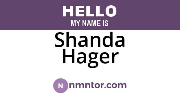 Shanda Hager