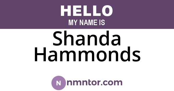 Shanda Hammonds