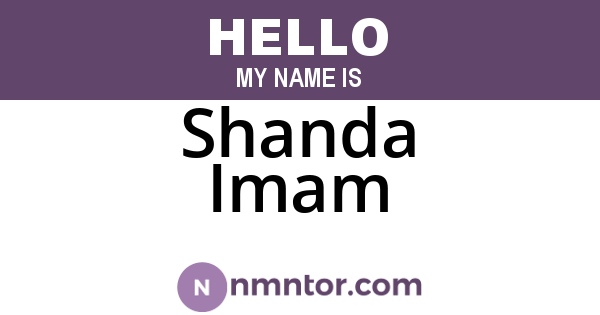 Shanda Imam