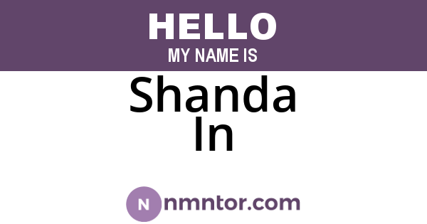 Shanda In