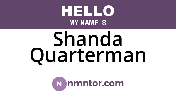 Shanda Quarterman
