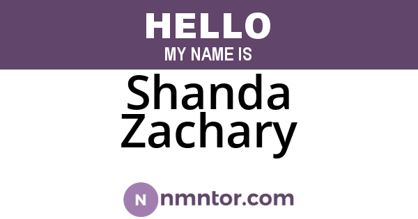 Shanda Zachary