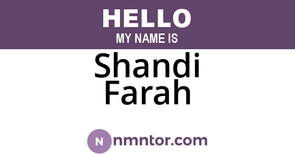 Shandi Farah