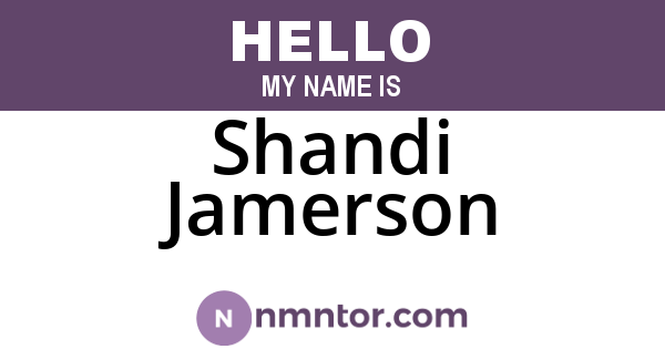Shandi Jamerson