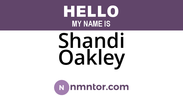Shandi Oakley