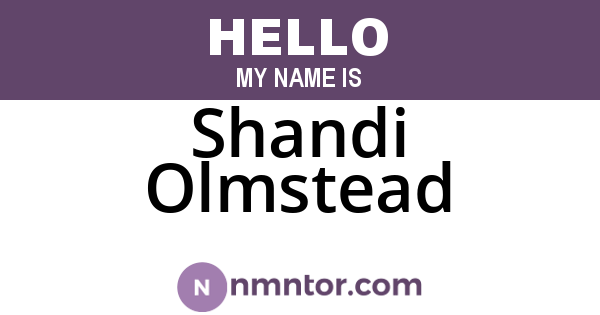 Shandi Olmstead