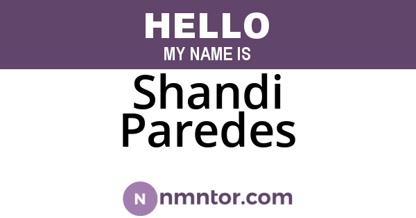 Shandi Paredes