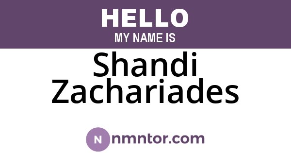 Shandi Zachariades