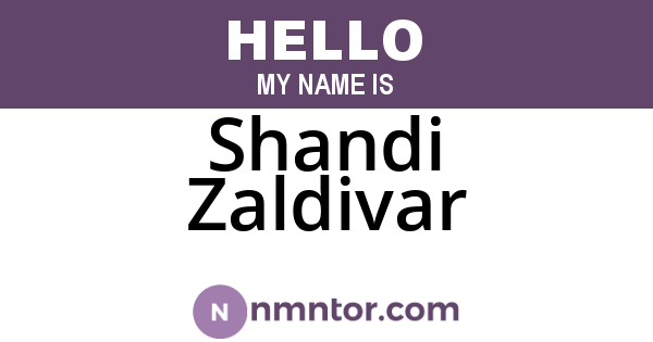 Shandi Zaldivar