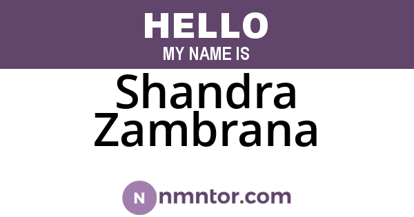 Shandra Zambrana