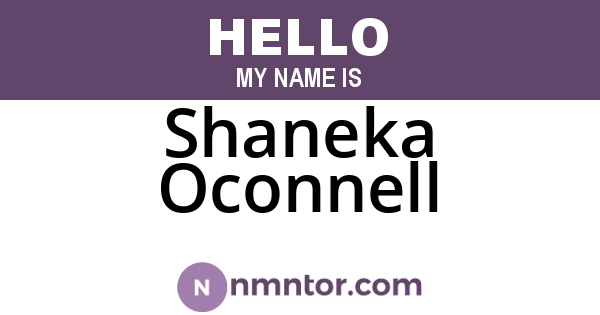 Shaneka Oconnell